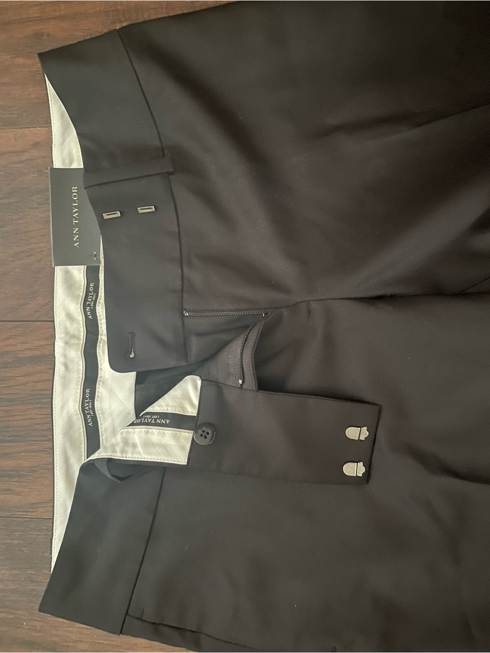 Ann Taylor Black Straight Leg Dress Trousers | Size 10 | NWT | Work Office - Picture 5 of 7